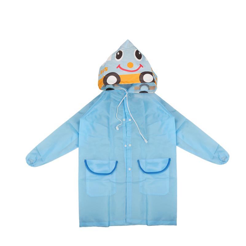 Raincoat Kids Cartoon Animal Style Waterproof Kids Raincoat Baby Raincoat for Children Rain Coat Rainwear Rain Coat Kids: sky blue
