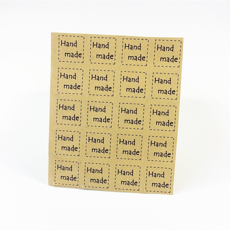 240 pcs/lot Hand Made DIY Square Dotted Line Seal Sticker For Handmade Products / self-adhesive Package Label scrapbook