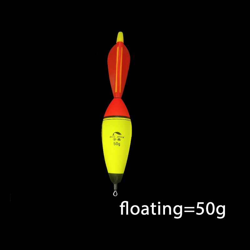 1PC Fishing Float EVA Luminous Foam Plastic Bobber Night Fishing Float Light Stick Striking Float Fea Ocean Rock Fishing 20-100g: Floating-50g