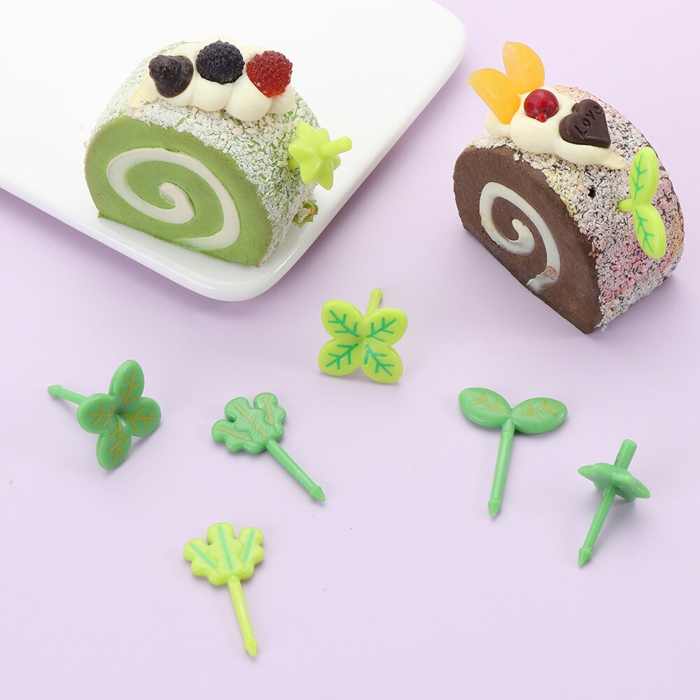 6-30PCS Cute Mini Cartoon Animal Farm Toothpicks Reusable Children Fruit Forks Vegetable Crockery Toddler Eating Accessories