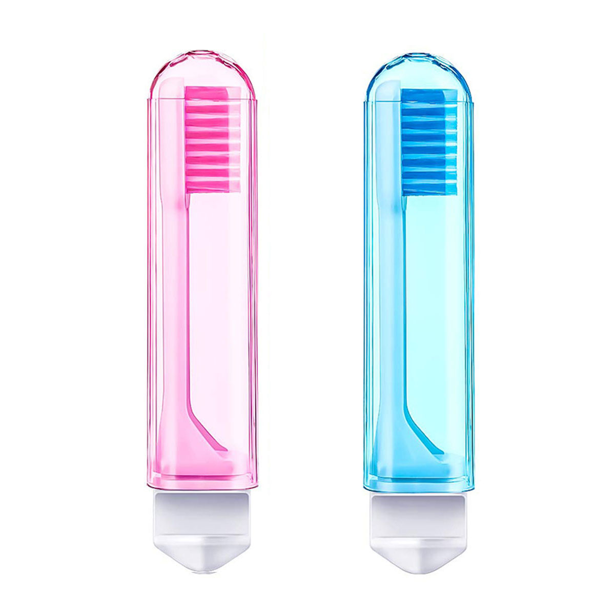 Bulk opvouwbare reistandenborstels met koffers. Zacht, voor alle leeftijden. Goed voor reizen. Hoezen met ventilatieopeningen, compact. Geweldig cadeau.-liu: Oranje