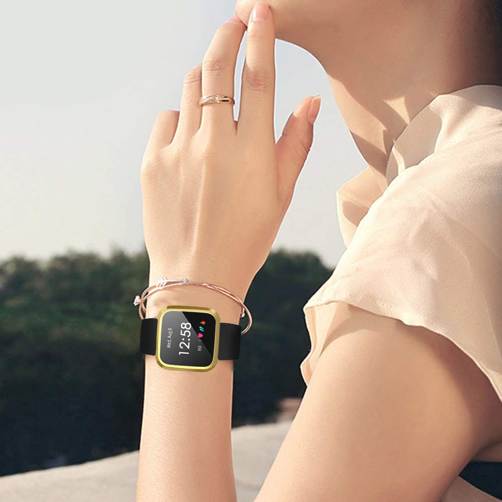 Protector de pantalla para Fitbit Versa1 Versa 2 versa lite todo-Alrededor Ultra delgado suave TPU funda para reloj Protector de parachoques