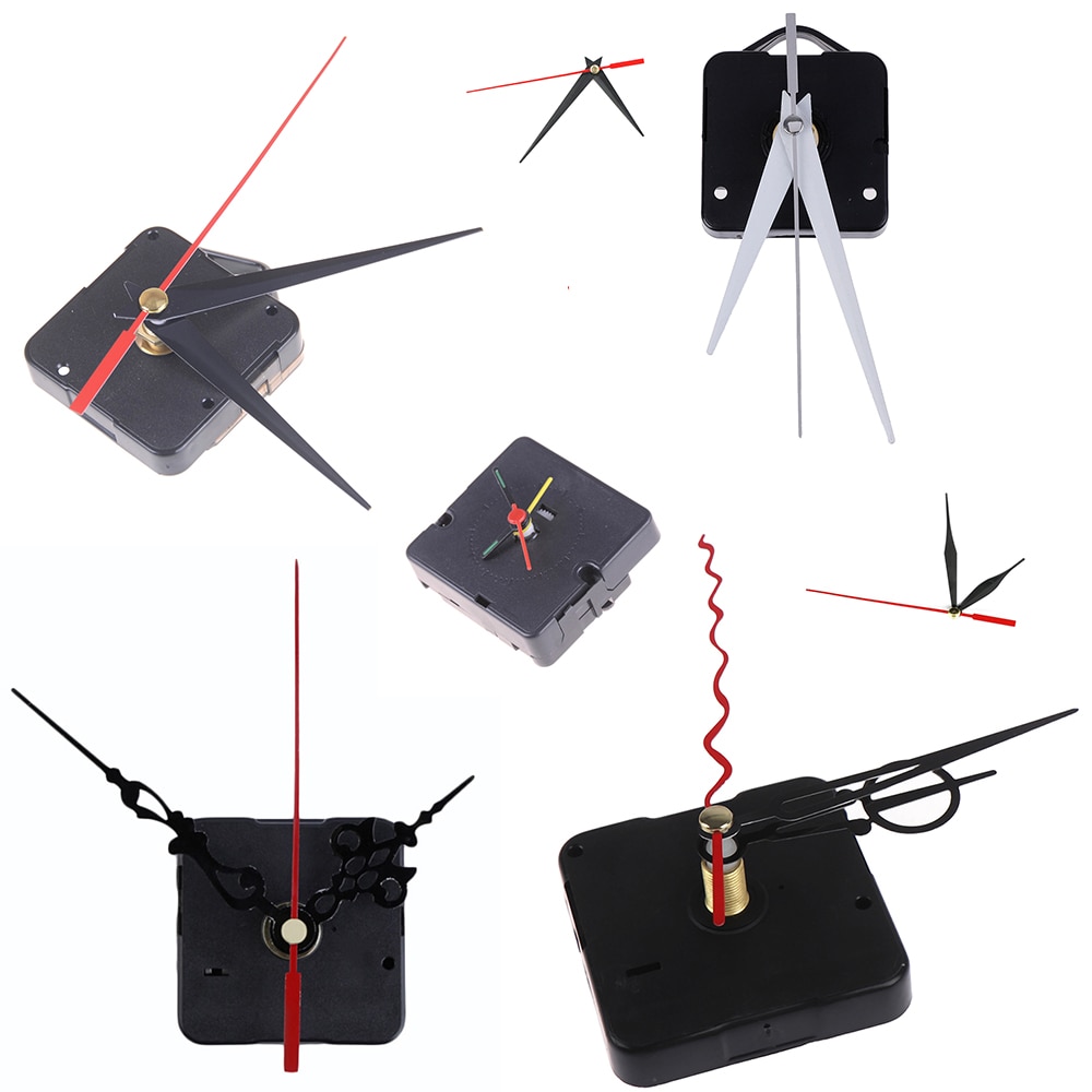 1 juego silencioso Reloj de pared grande mecanismo de movimiento para reloj de cuarzo manos de reparación de la pared Kit de piezas conjunto DIY