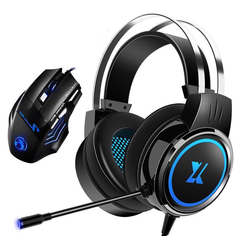 3 in 1 Gaming Keyboard Mouse Earphone Sets 3 Color Backlit EN/RU Keyboard 2400DPI Gaming Mice Headset Microphone For Laptop PC