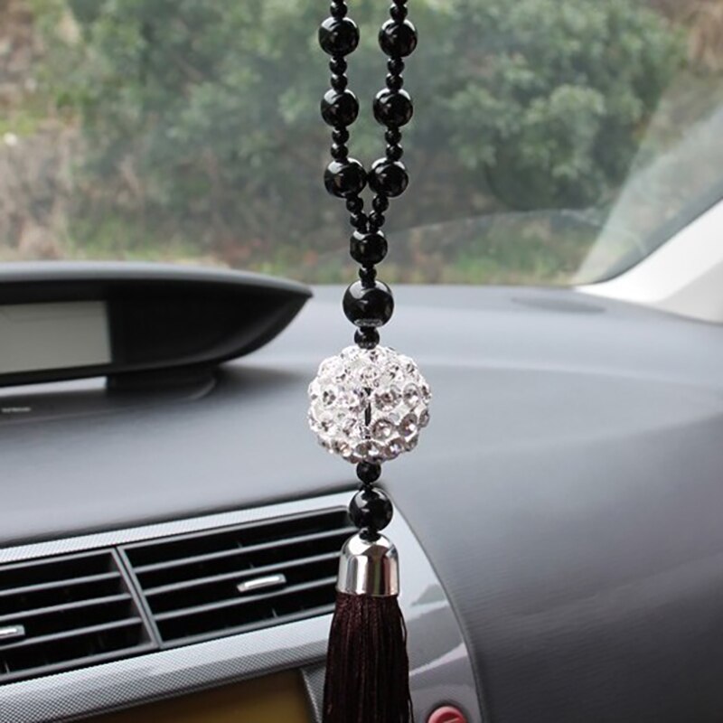 Auto Hanger Achteruitkijkspiegel Opknoping Ornament Boeddha Kralen Replica Crystal Ball Lucky Charm Hanger Hangings Auto Interieur