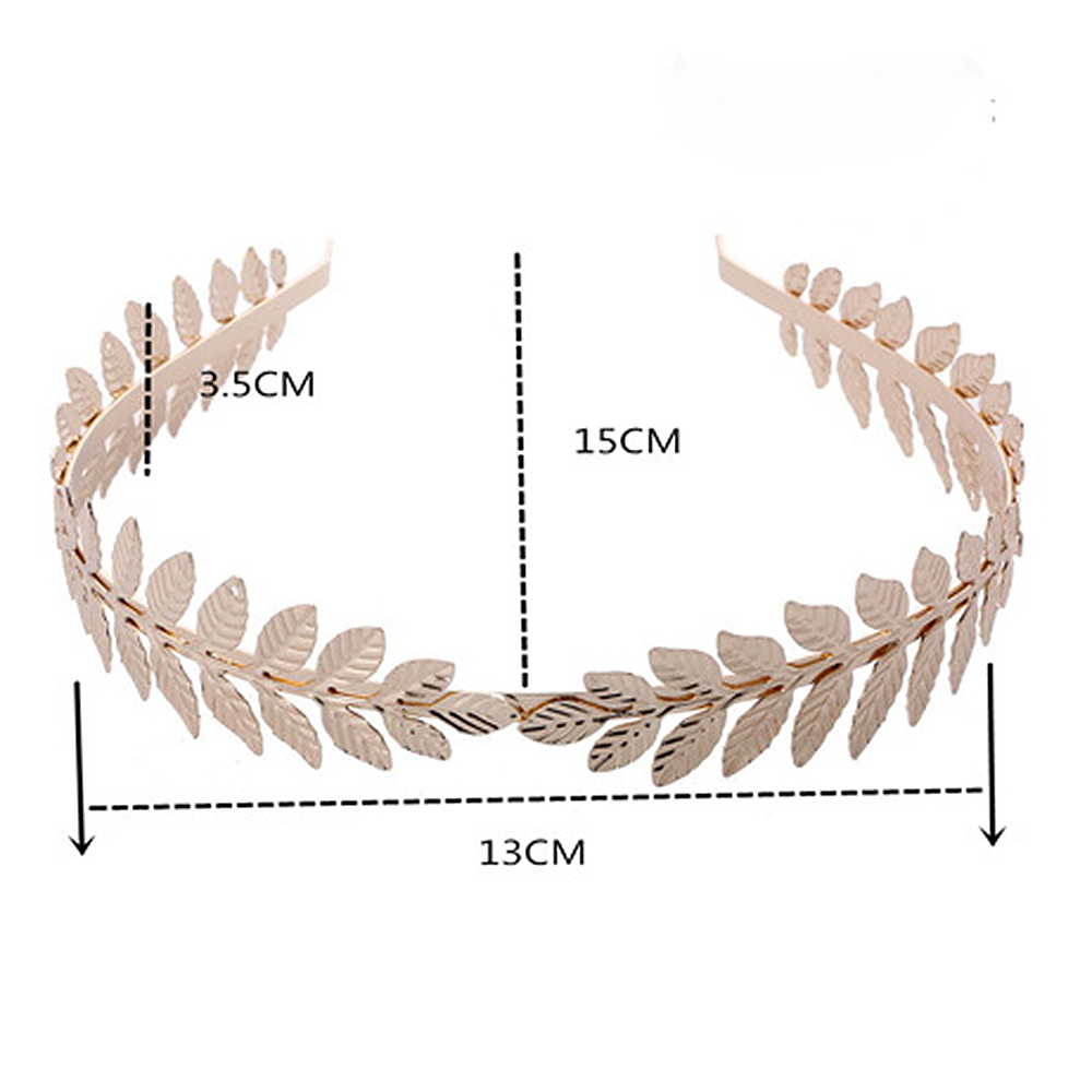 Bridal Hair Jewelry Korean Gold Leaves Hair Bands Wreath Vintage Pearl Crown Tiara Women Wedding Hair Accessories: E