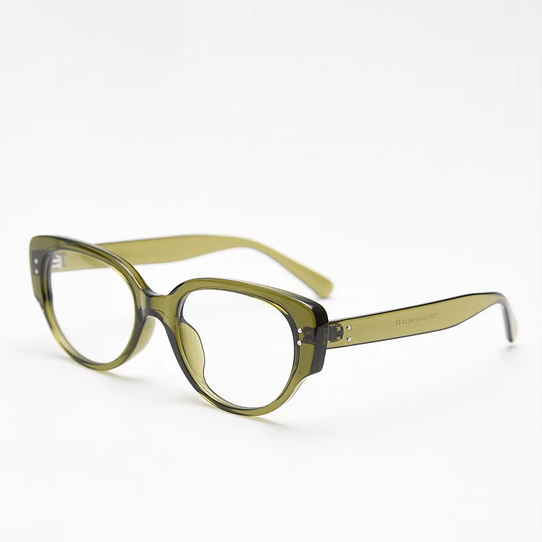 Gafas de miopía con acabado de ojo de gato de lujo, gafas graduadas Unisex para miopía, gafas antiluz azul con menos dioptrías: Morado / +100