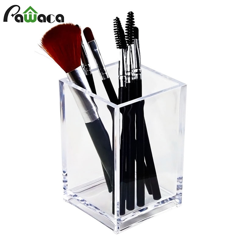 Transparante Make-Up Borstel Houder Organizer Plastic Pen Houder Bureau Tafel Cosmetische Opbergdoos Acryl Sieraden Box Container