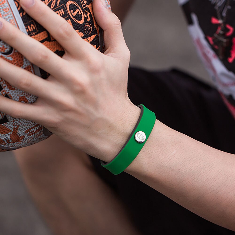 Adult Silicone Basketball Negative Ions Bracelet Women Men Star Sports Anti-static Wristband Fan Student Gift Accessories