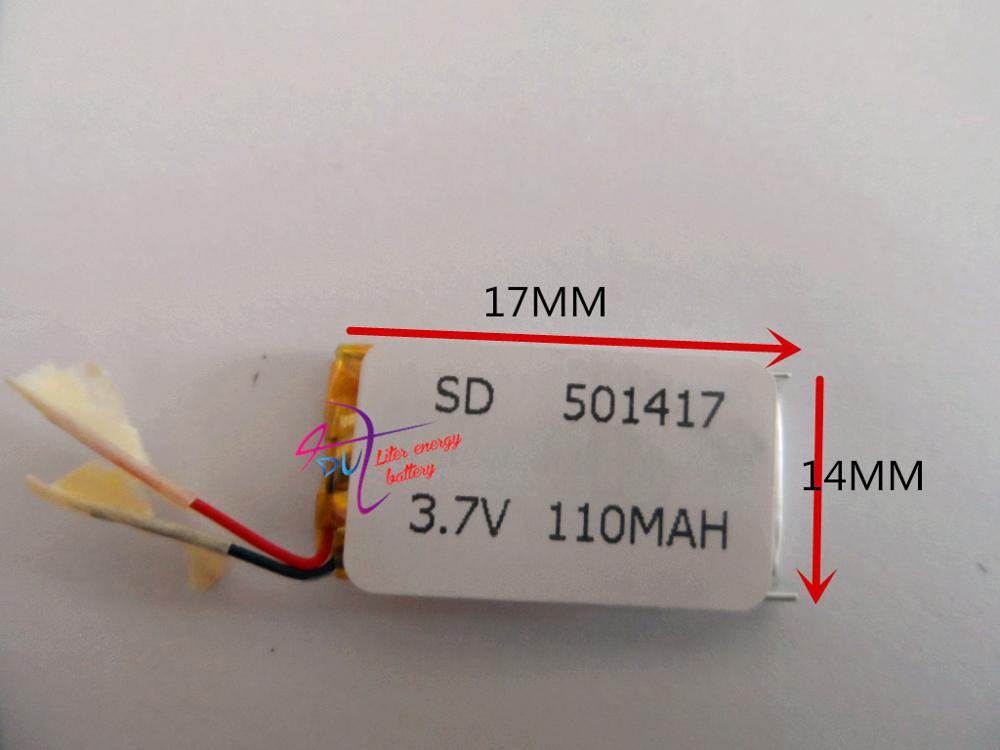 501417 3.7V 110mah Lithium polymer Battery with Protection Board For MP3 MP4 MP5 GPS Digital Products
