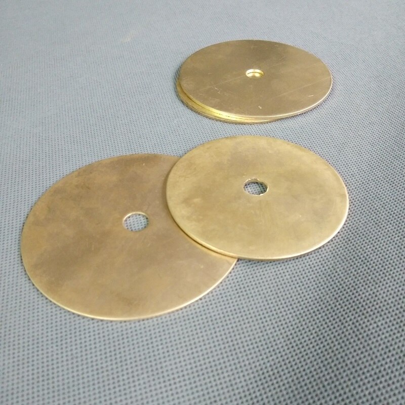 2 Stks/partij 20/30/50/60/70/90/180 Mm Puur Messing Koper Disc. Met 10 Mm Centrale Gaten Messing Koper Sheet Verlichting Accessoires