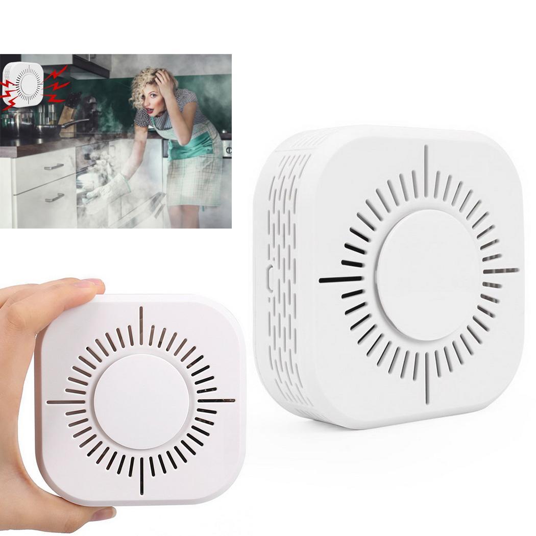 Wireless Independent Smoke Detector Smoke Fire 60 Square Meters 10uA White User Manual 95%RH 6m 85dB Alarm