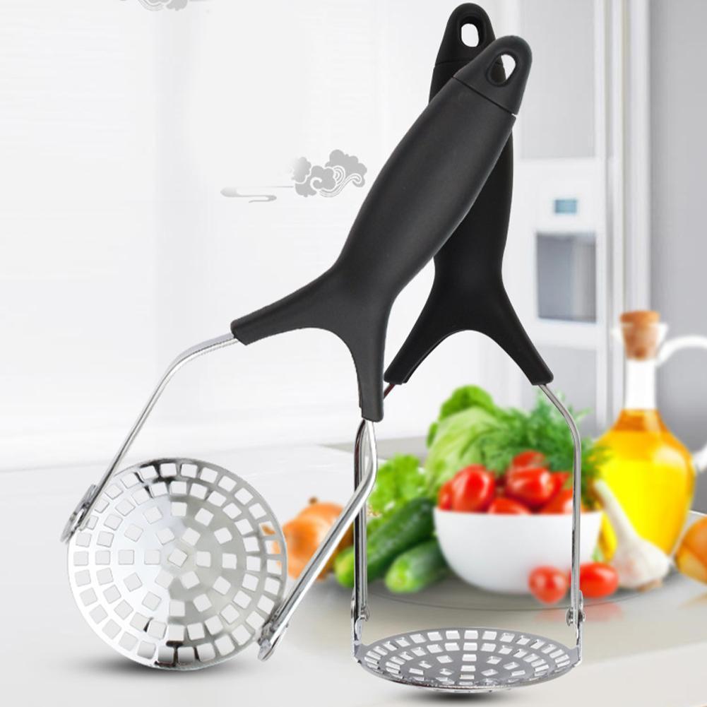 Steel Potato Masher With Broad Mashing Plate For Smooth Mashed Potatoes Fruit Vegetable Pressed Maker Puree Squeezer