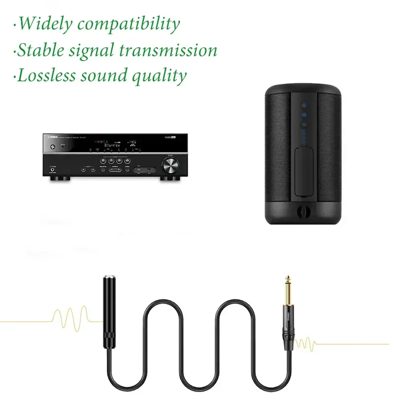 Przedłużacz Jacek 6,35 mm robić 3,5 mm adapter słuchawkowy 1/4'' robić 3,5 mm żeńnarty przedłużacz audio stereofoniczny robić wzmacniacza Klawiatura fortepian