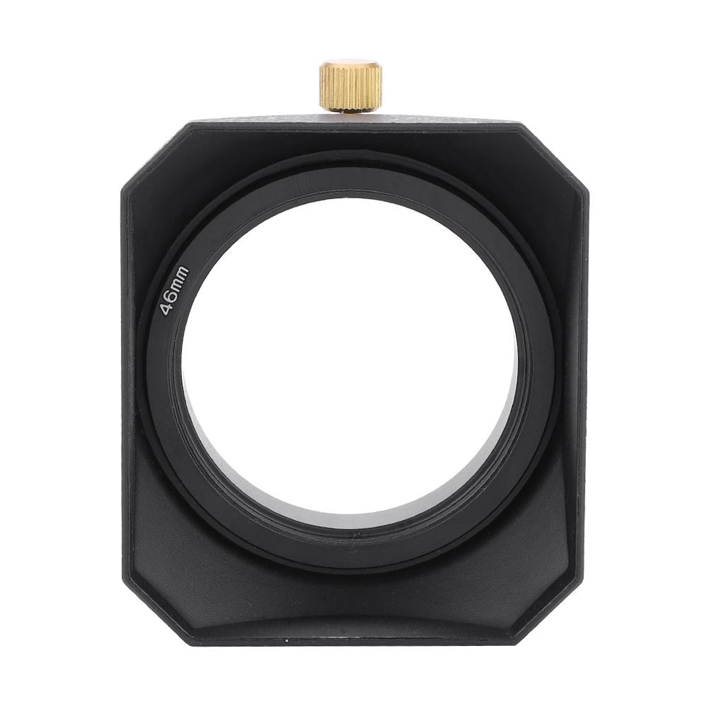 Abat-jour carré de capot d'objectif de 46mm pour le filtre d'objectif de caméra vidéo numérique de caméscope de DV ou le fil de baril pour le filtre d'objectif de 46mm