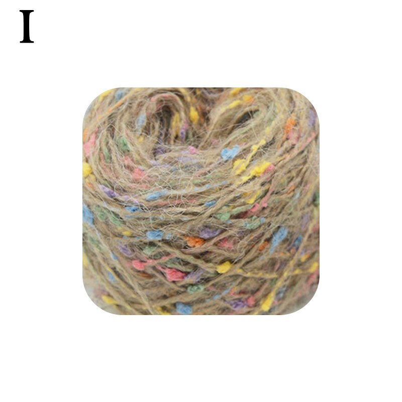 50g/ball Dotted Mohair Yarn Hand Knitting Wool Woven Crochet Soft Sweater Colorful Yarn Skin-friendly Baby Children Scarf Thread: I