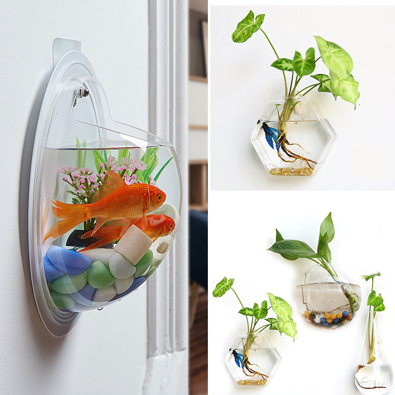 Maceta de cristal colgante creativa terrario florero decoración de la pared del jardín del hogar florero claro colgante tanque recipiente acuario decoración del hogar