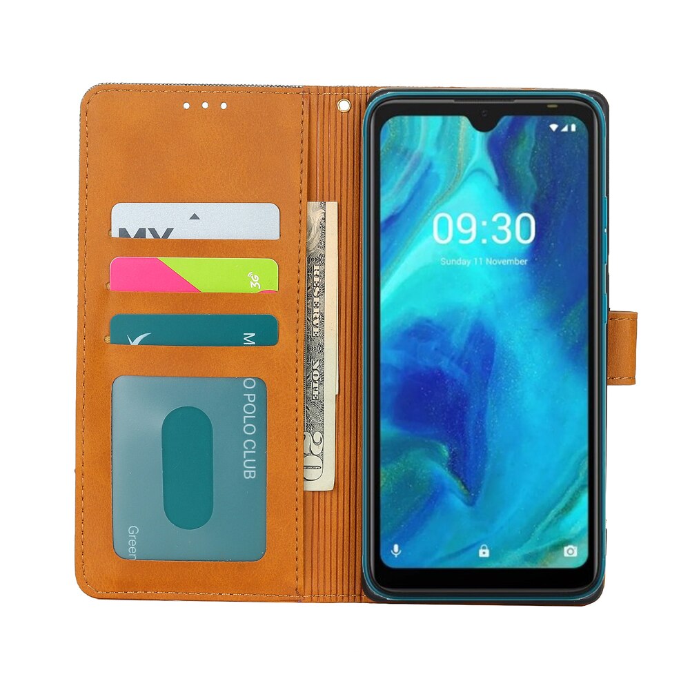 Coque de téléphone à rabat en cuir pour Tecno POP 5, étui à cartes magnétiques