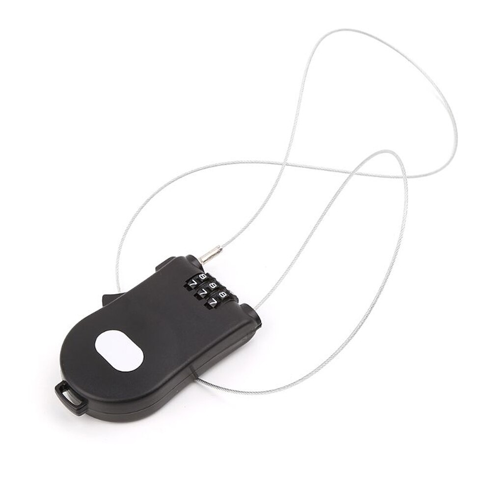 3 Digit Security Code Fiets Kabel Lock Wachtwoord Lange Roller Kinderwagen Hangslot Touw Fiets Mini Uitschuifbare Draad Anti Diefstal Accessoires
