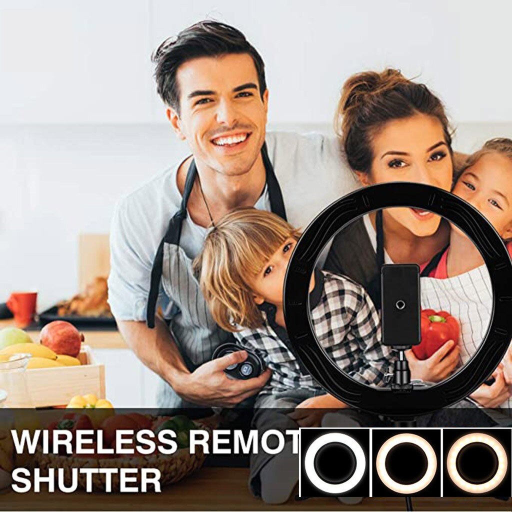 Ring Light Tripod Stand With 26cm Mini SMD LED Desktop Video Lights Selfie Lamp USB Plug For Live Photo Photography Studio