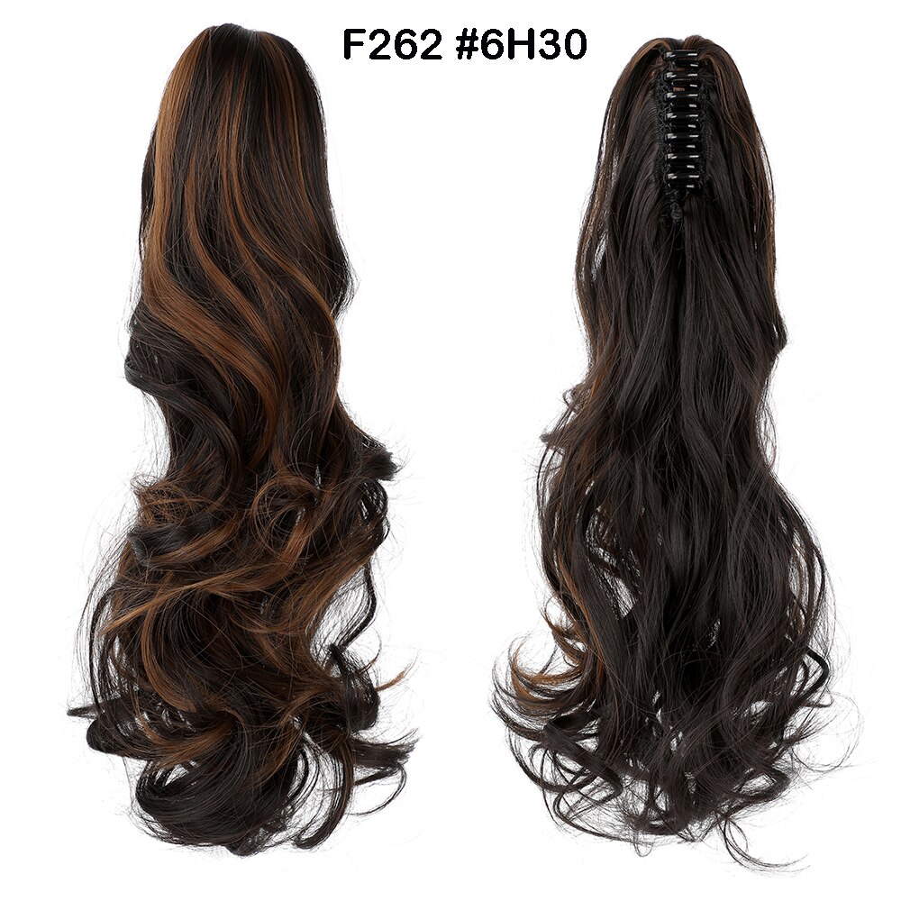 SHANGZI – Extension synthétique queue de cheval tressée, postiche queue de cheval noire pour femmes: F262 6H30
