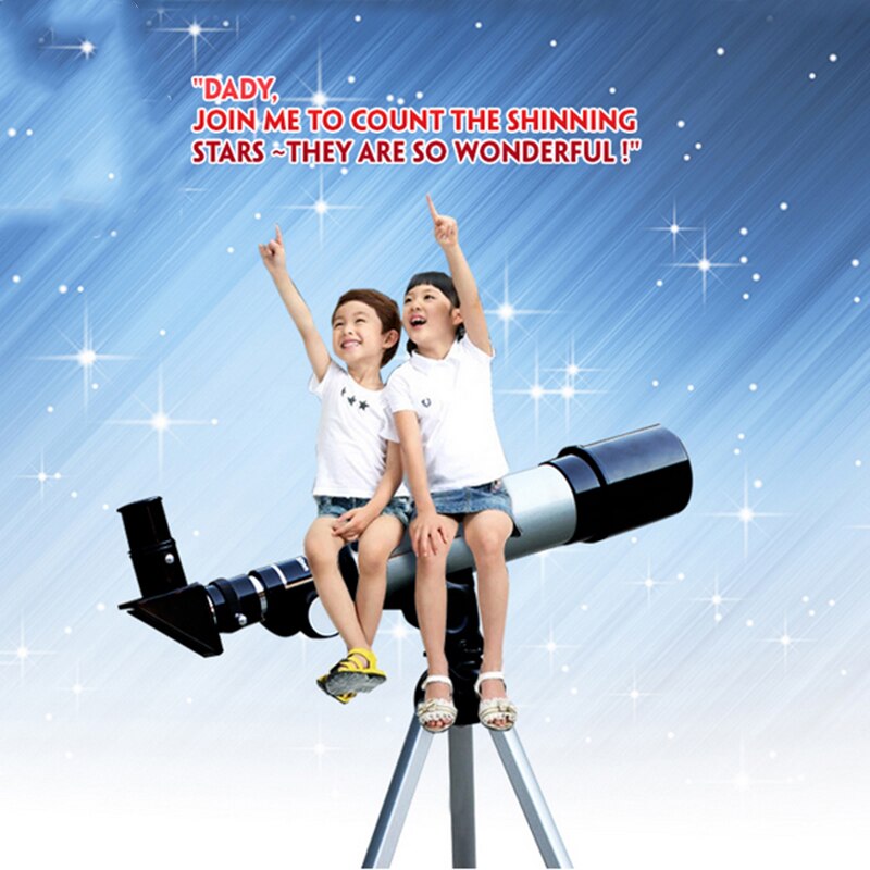 360/50mm monokulært astronomisk teleskop udendørs spotting telescopio med stativ bedste jul til børn