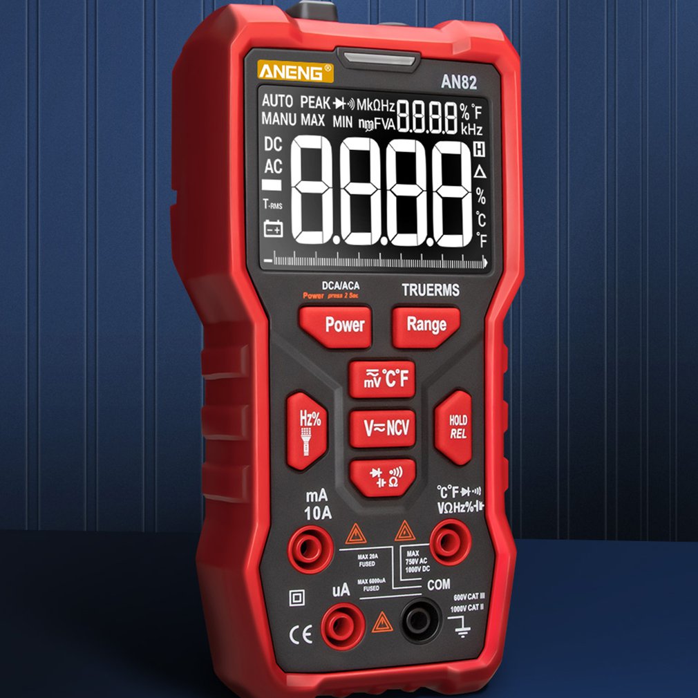 ANENG AN82 Digital Multimeter 9999 Tester DIY Transistor Capacitor NCV Testers True RMS Analog meter Multimetro