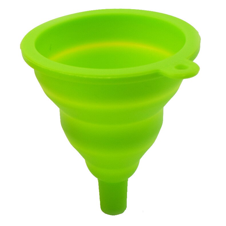 Kitchen Useful Folding Funnel Style Funnel Protable Mini Silicone Gel Folding Kitchen Cooking Tools Accessories: green