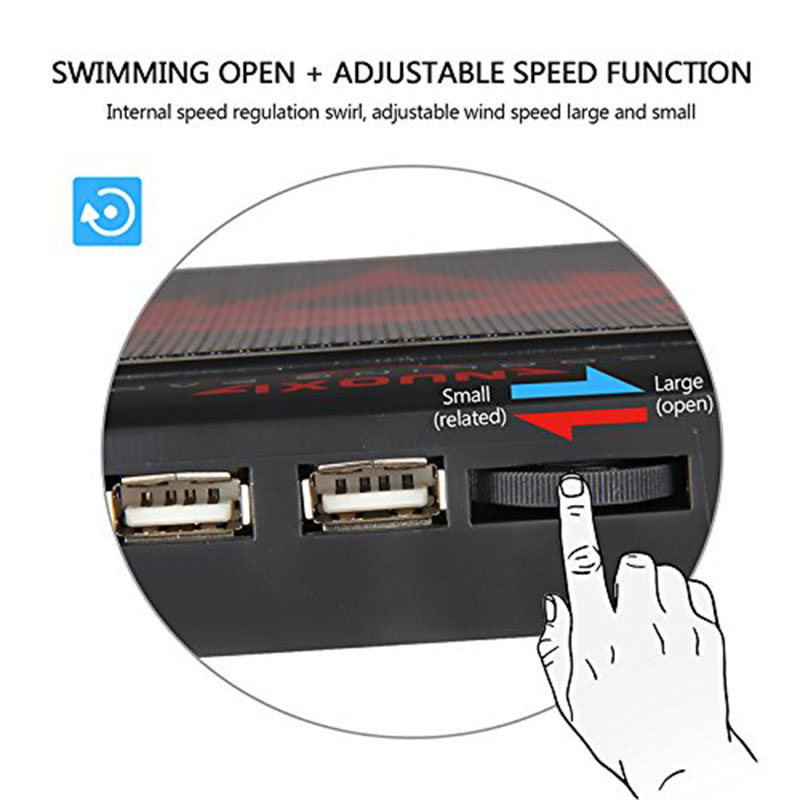 Laptop køler, laptop kølepude chill mat med 3 støjsvage fans usb drevne justerbare mounts stander til laptop  pc 10 & #39 ;& #39 ; -16 & #39 ;& #39 ;