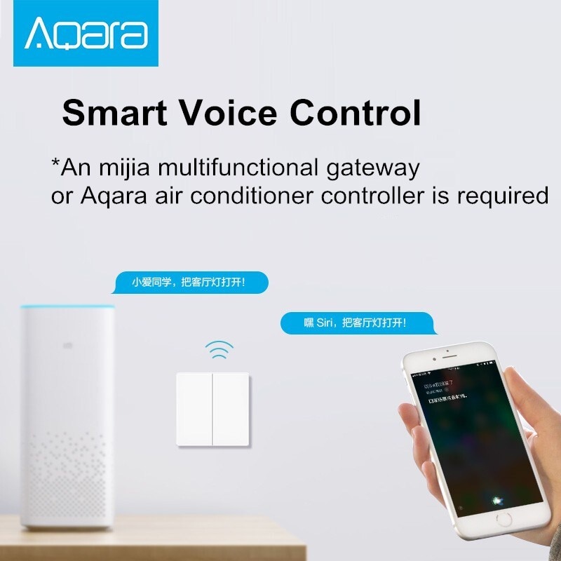 Aqara smart væg lysafbryder enkelt brandledning lys fjernbetjening trådløs nøgle vægafbryder uden neutral mi home app