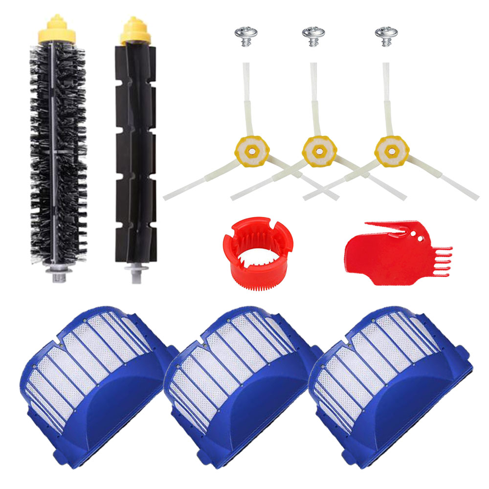 Aero Vac Filtri e Beater Pennelli di Setola e Spazzole Laterali per iRobot Roomba Serie 600 620 630 650 660 680 parti per Vaccum Cleaner: SMT107