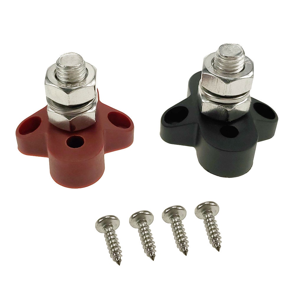 Iztoss enkele zware aansluitbouten met aansluitbus voor stroomklemmen verbinding negatief  m10 (3/8 ")  + m10 (3/18 ")