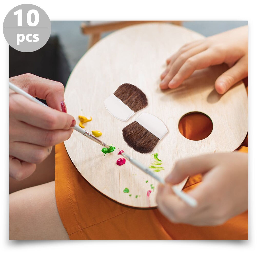 10Pcs Students Drawing Tools Painting Accessories Drawing Brushes Wooden Brushes