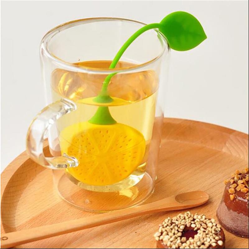 10PCS Lovely Lemon Shape Tea Infuser Reuseable Food Grade Silicone Tea Leaf Bag Holder Tea Coffee Punch Filter Fruit Tea Infuser