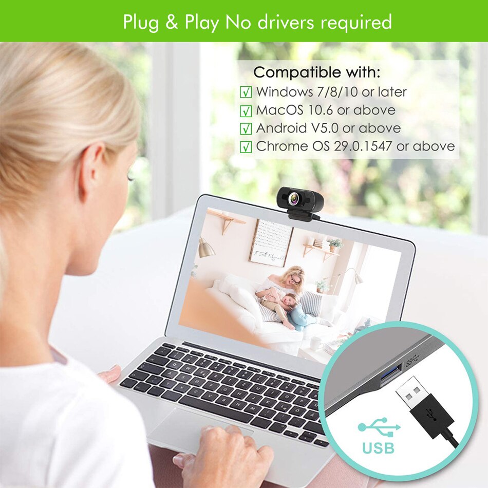 HD 1080P USB WEB Camera auto focus buildin mic High Definition 12.0MP Web Cam With mic clip-on Camera