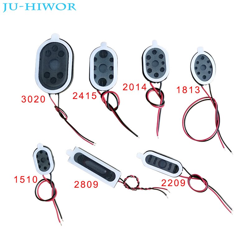 Acoustic Speaker 1510 1015 Oval Tablet Phone MP3 Loudspeaker 1W 8 Ohms Height 3.5MM With Wires DIY Thin and small speaker