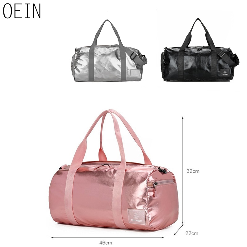 Nylon reissporttas, schoudertas, grote waterdichte nylon handtas, zwart, roze, dames, heren, outdoor sporttassen