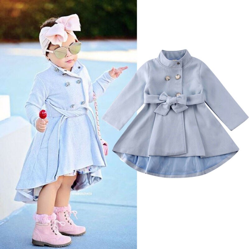 Winter peuter kind baby meisje jas warme windjack strik bovenkleding overjas regenjas sneeuwpak
