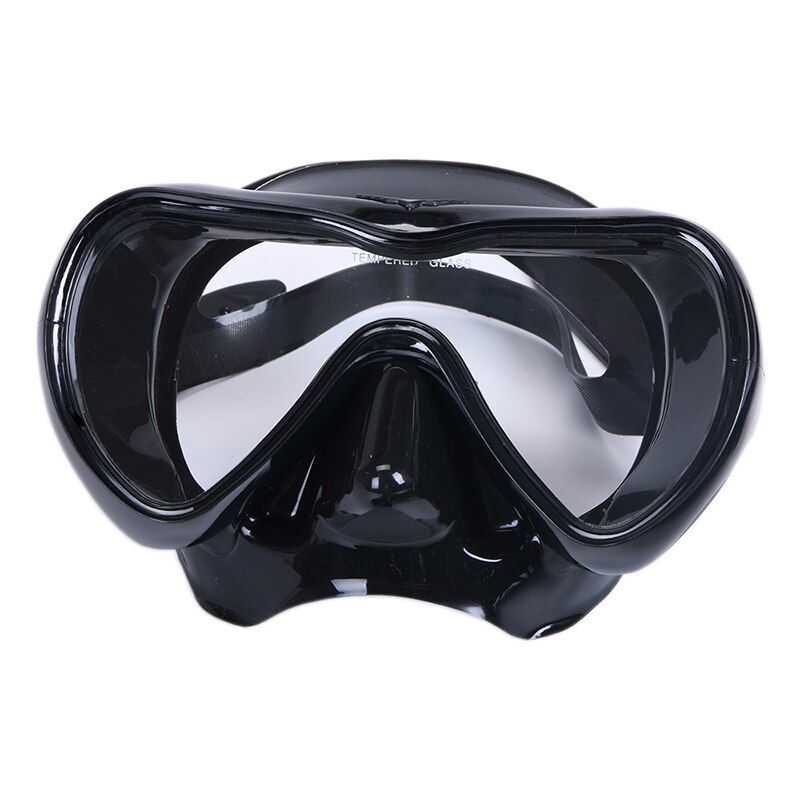 Scuba Diving Mask Snorkel Set - Anti-Fog Goggles - Tempered Glass Silicone - Adult Snorkeling Gear: Black AM101