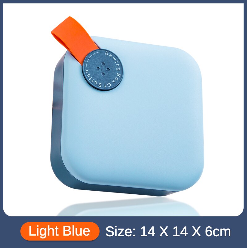 Household High-End Small Sewing Kit Handmade Sewing Kit Set Portable and Versatile Sewing Needlework Storage Box: Sky Blue