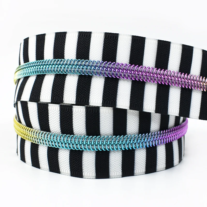 1-10M 5# Nylon Zippers Tapes for Sewing Shoes Purse Plastic Coil Zips Per Meter Clothes Bag Decoration Zip Closure Repair Kits: Antique Zinc / Option1