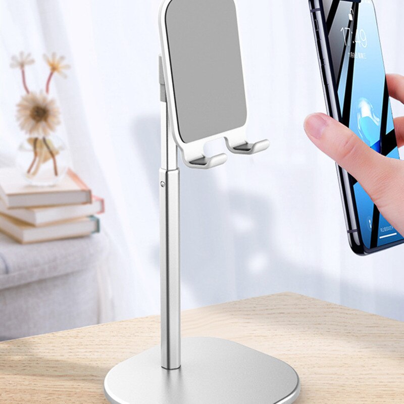 Multifunctionele Platte Telefoon Aluminium Telescopische Mobiele Telefoon Beugel Voor Tablet Pad Telefoon Houder Stand Universal Stand Yw #