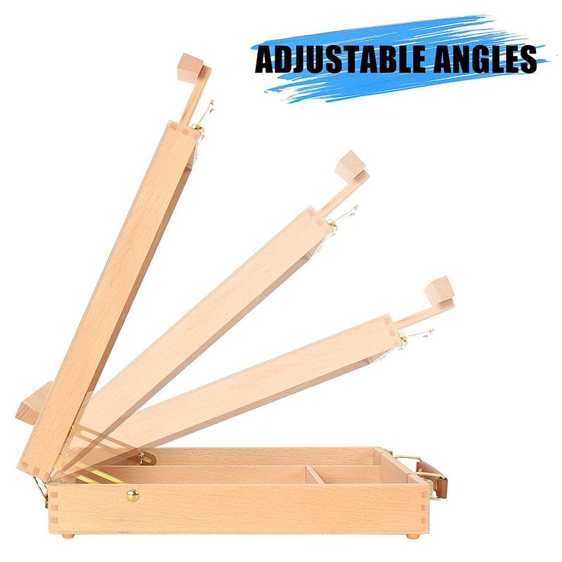 Kunstenaar Schildersezel Art Tekening Verf Supply Houten Tafel Intrekbare Box Board Desktop Koffer Schilderen Hardware Art Supplies
