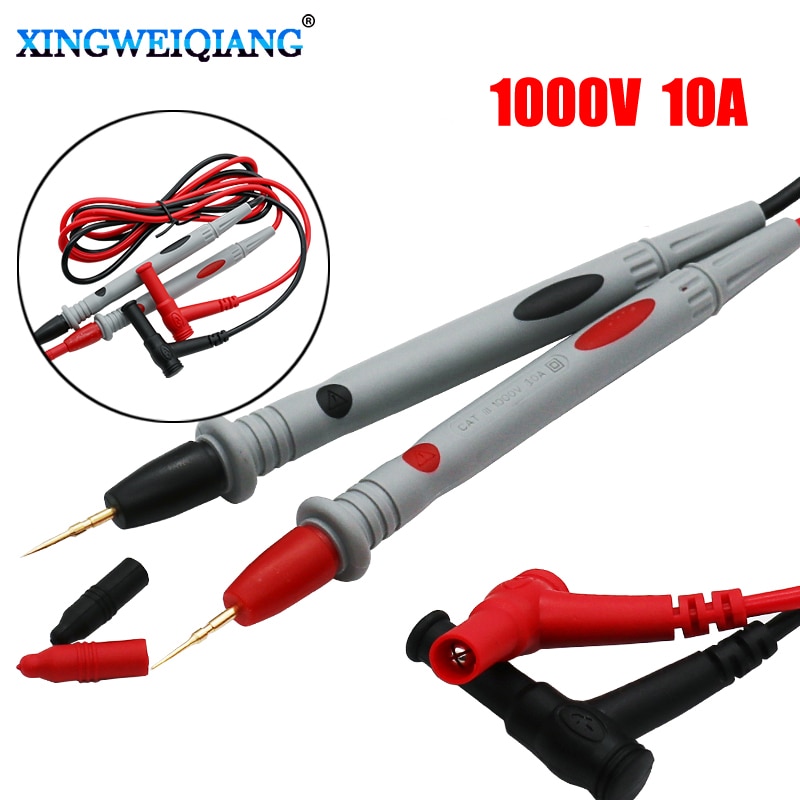 Xingweiang 2 Stks/set Digitale Multimeter Meetsnoeren 1000V 10A Probe Kabel Voor Ic Pin Anti Slip Grip Multi Tester accessoires