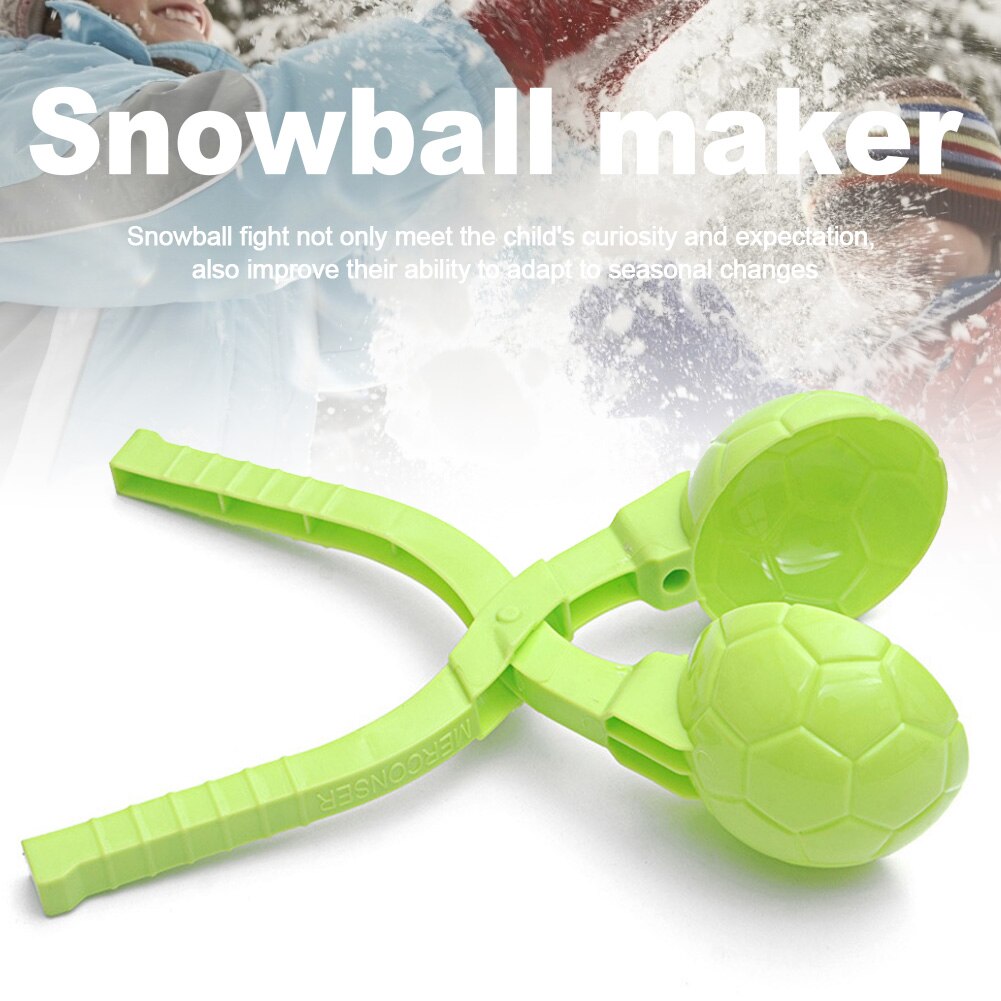 Leuke Clip Speelgoed Sneeuwbal Maker Sneeuw Strijd Kids Outdoor Sport Mold Tool Strand Games Funny Winter Mooie Willekeurige Kleur