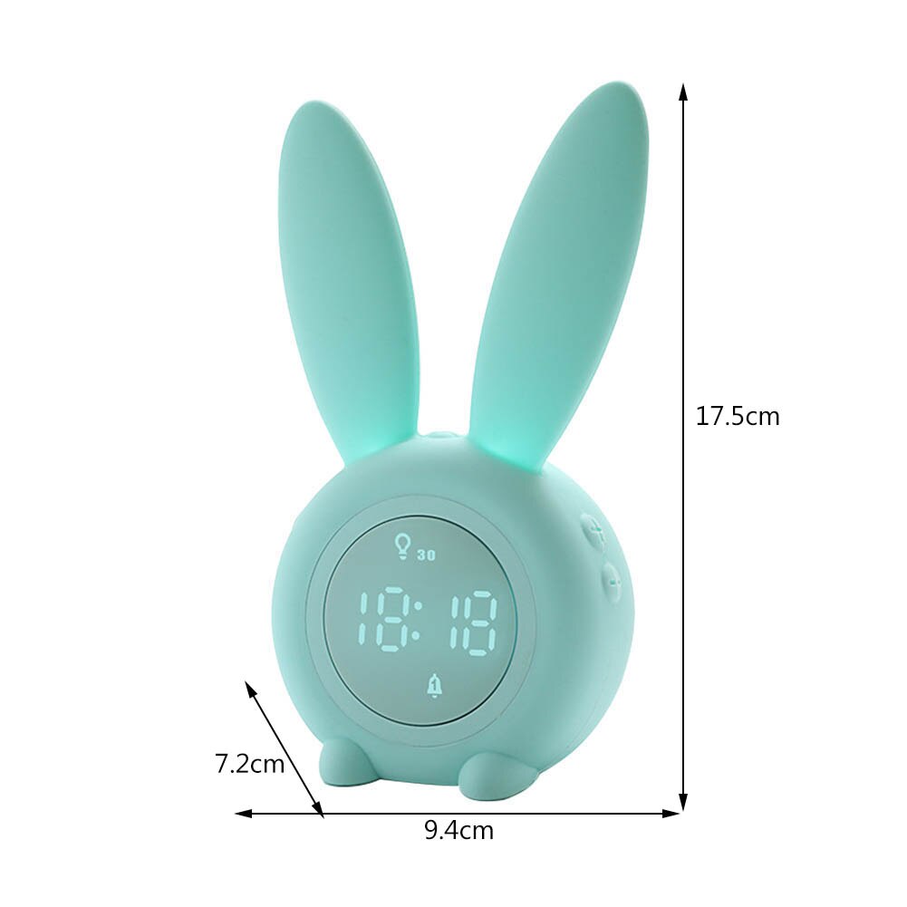 Horloge de Table intelligente LED pour enfants, lapin mignon, alarme de sommeil, fournitures ménagères, veilleuse, réveil: Default Title