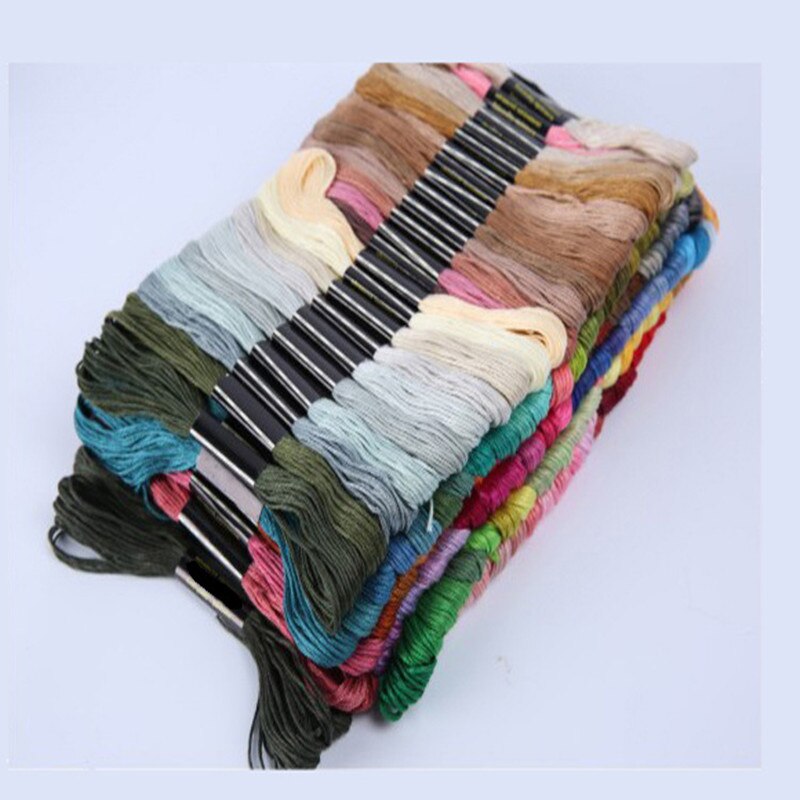 150 pcs Random Color DIY Silk Line Branch Threads Similar Thread embroidery Thread Floss Skein Cross Stitch Thread