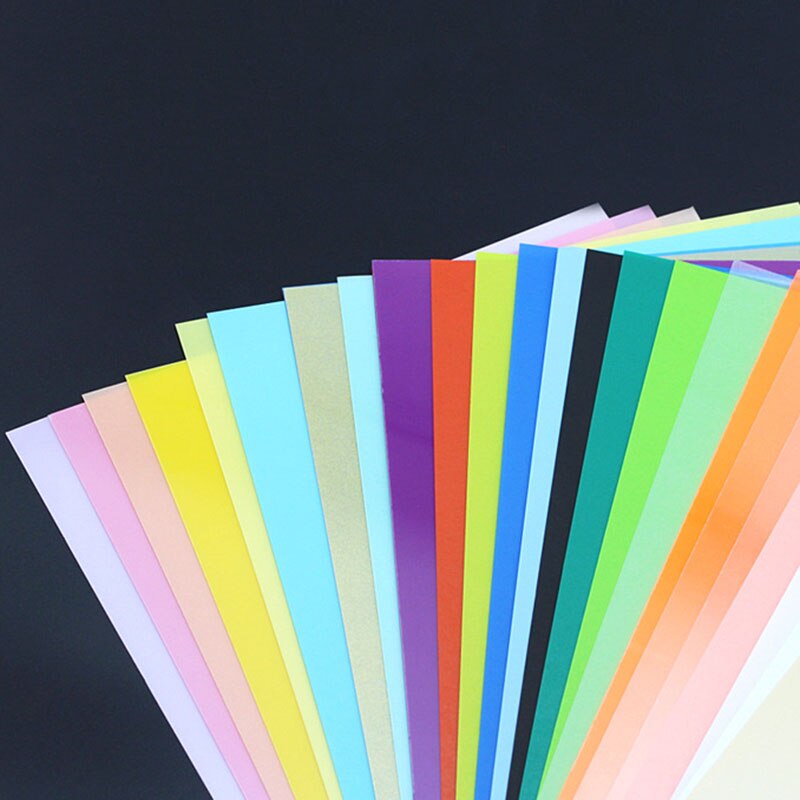 Newly 5 Pcs/Set Color Heat Shrink Sheet Plastic Magic Paper Sheet for Educational DIY Crafts TE889