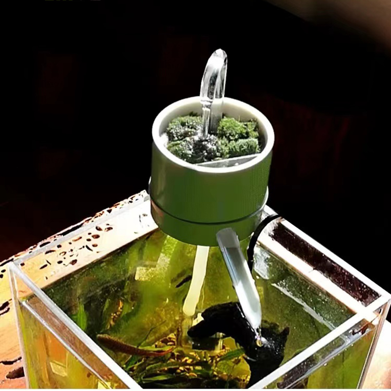 3 in 1 Aquarium Filter Box Bamboo Tube Type Water Flow Device Small Top-mounted External ABS Fish Tank Filter Water Purification