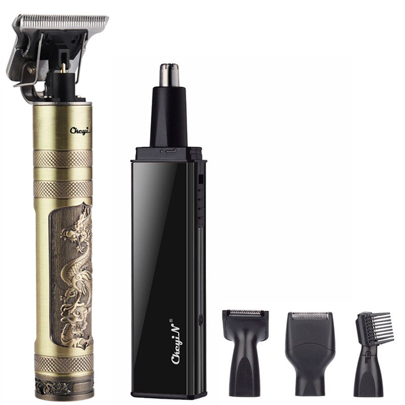 Usb uppladdningsbart dragonhårtrimmer hårskärmaskin elektrisk hårklippare näsa öronborttagare ögonbryn hårklippare: Blå